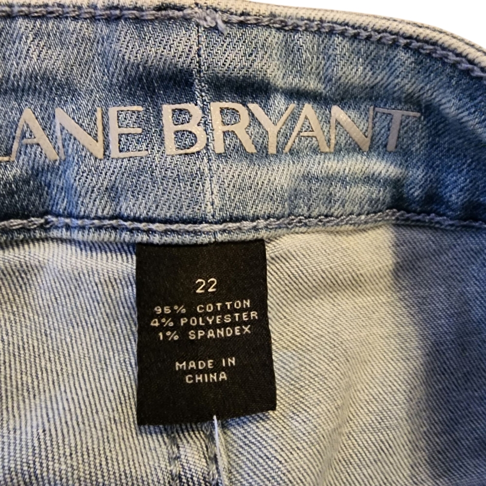 Lane Bryant Girlfriend Jeans Denim High Rise Stretch Shorts Size 22 NWT - Picture 10 of 11